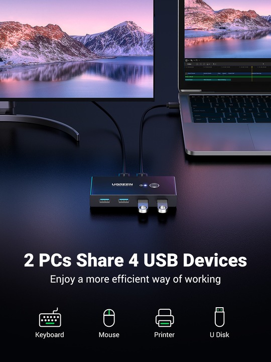 Immagine prodotto Ugreen 2 In 4 Out Sharing Switch Box