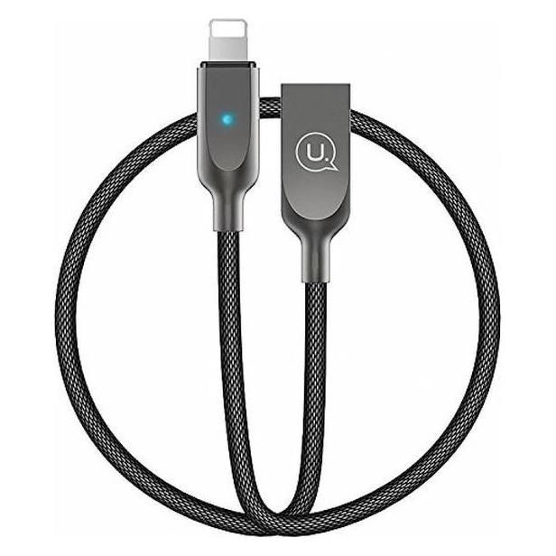 Usams Cable USB USB-A - Lightning 1.9 m Black (IPYSUSB201) (1.90 m, USB 3.2 Gen 1) (IPYSUSB201)