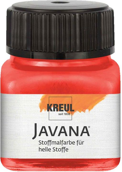 Actual product image Magni KREUL 90941 - Javana fabric paint for light-coloured fabrics, 20 ml jar in red, smooth colour on (20 ml)