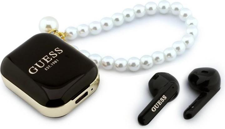 Guess Earphones TWS Pearl Strap black (5 h, Kabellos)