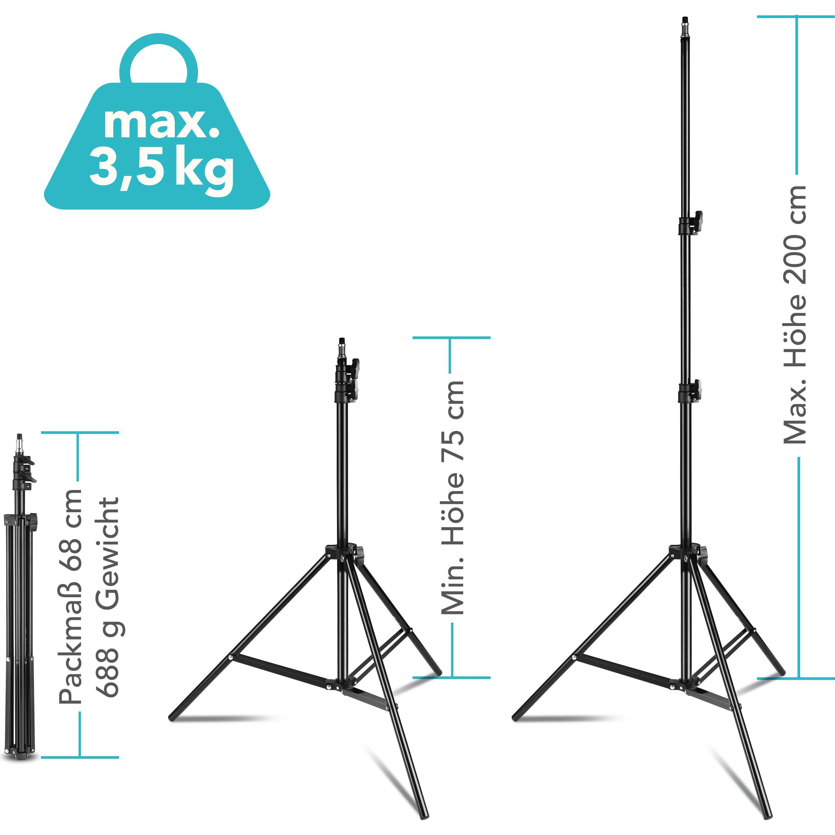 Thumbnail - Wiltec LampPod 200 (200 cm), Lampenstativ, Schwarz