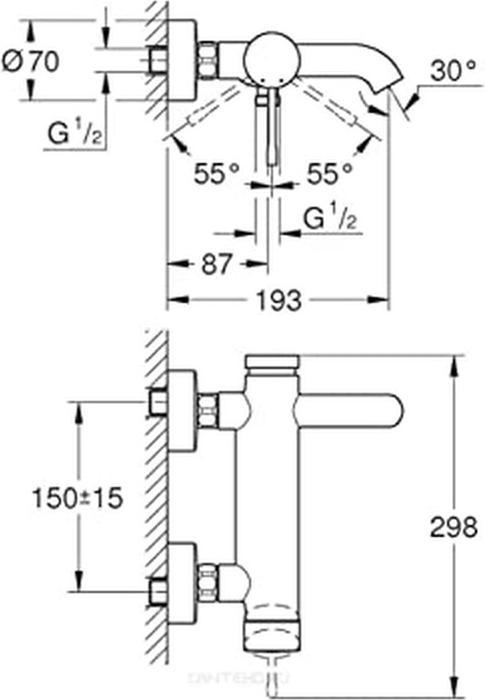Produktbild Grohe Essence Einhand-Wannenbatterie