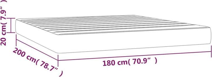 Produktbild vidaXL Taschenfederkern-Matratze (Federkern, 180 x 200 cm)