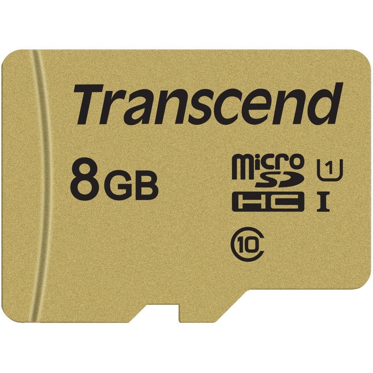 Transcend 8GB UHS-I U1 SD CARD (8 GB, microSDXC, U1, UHS-I), Scheda di memoria, Oro