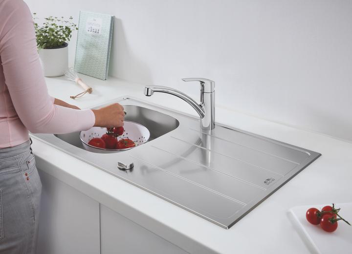 Produktbild Grohe Einbauspülen-Set K500 mit Küchenarmatur edelstahl (Einbauspüle)