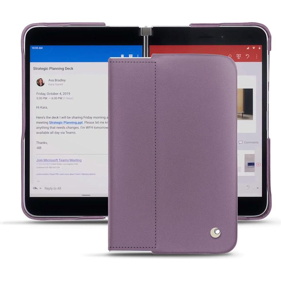 Noreve Lederschutzhülle (Microsoft Surface Duo), Smartphone Hülle, Violett