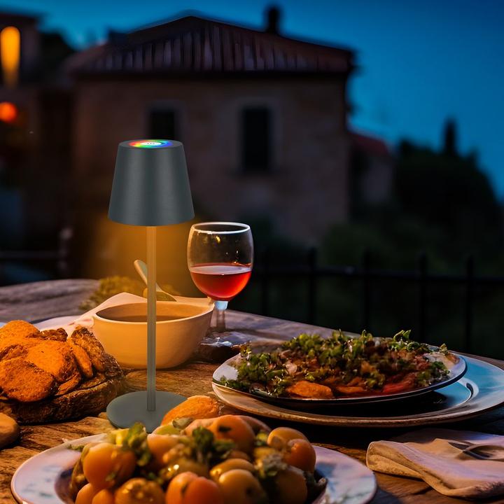 Actual product image Briloner Accu LED table lamp with charging dock, RGB, stepless dimmable (300 lm)