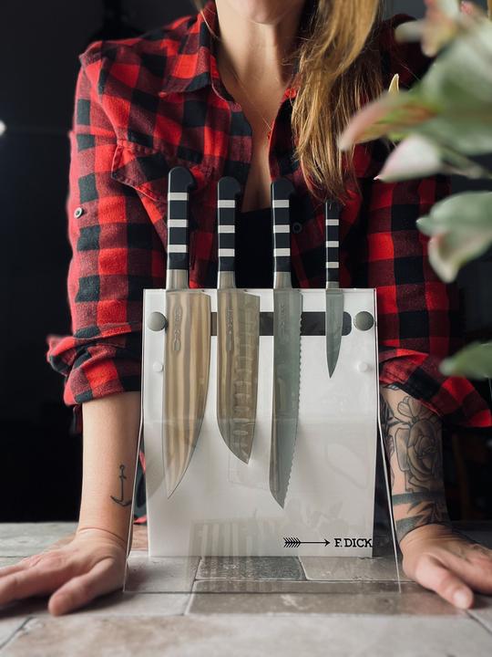 Actual product image F. Dick Knife set with knife holder