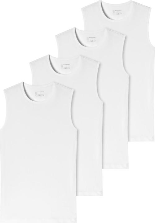 Actual product image Schiesser 4-Pack - 95/5 - Organic Cotton Tank Top / Undershirt with Round Neck (XL)