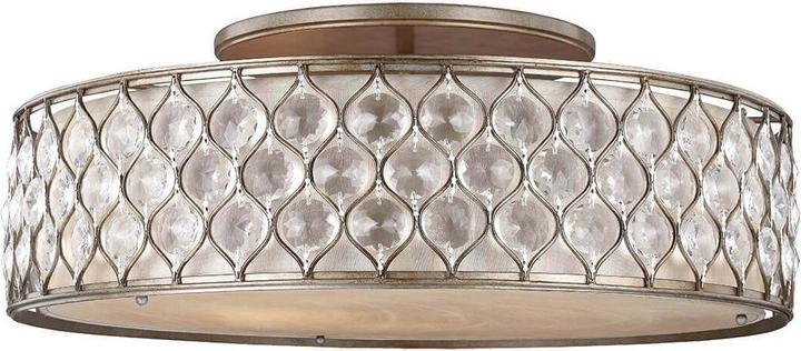 Actual product image Elstead Lighting Lucia ceiling light E27 6-way burnished silver linen fabric (E27)