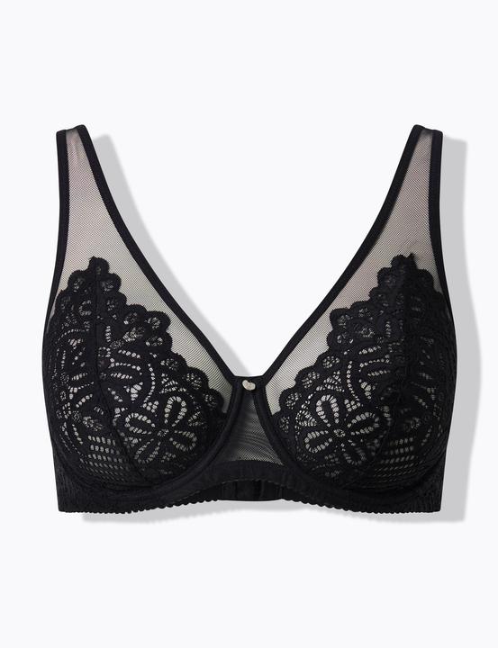 Produktbild TruYou Bügel-BH, Spitze, Mesh-Träger, Cup B - E (Einzelpack, 95 E)