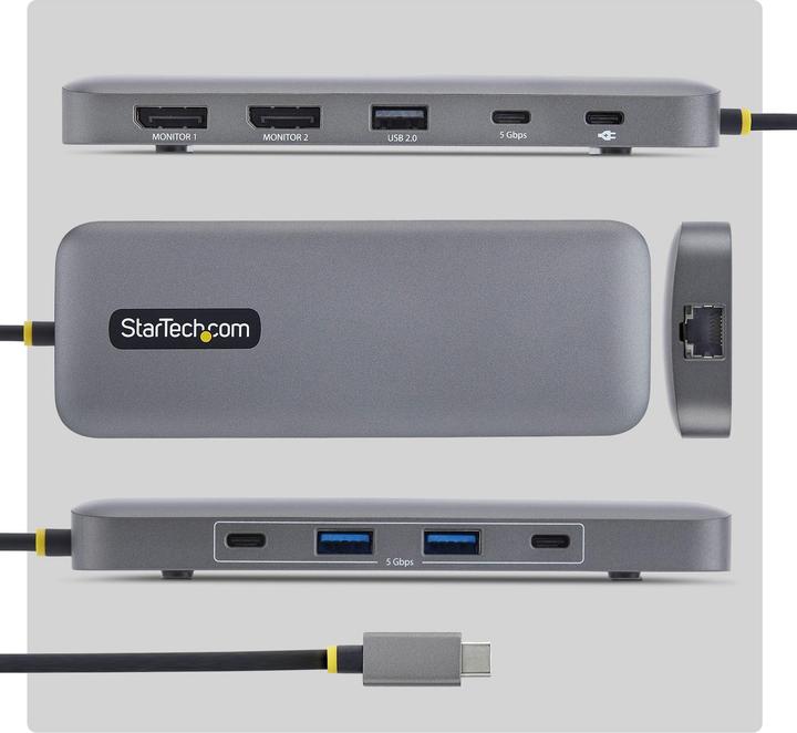 Produktbild StarTech 189b-Usbc-Multiport USB-C To Dual-Dp Multiport Hub Nms (USB-C)