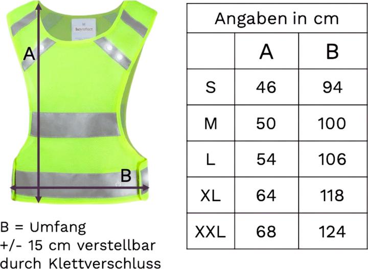 Produktbild Hey Reflect tech-weste it led-licht proactive (M)