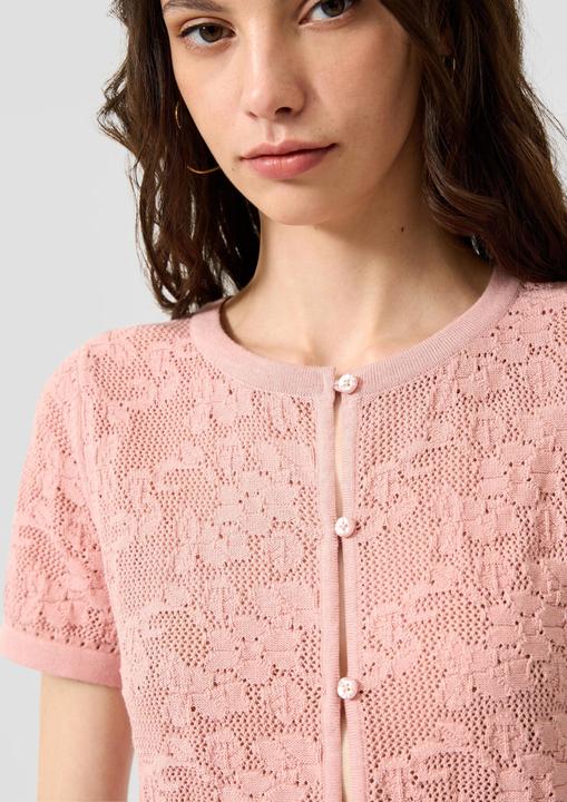 Actual product image s.Oliver Halbarmstrickjacke mit Ajourmuster (M)