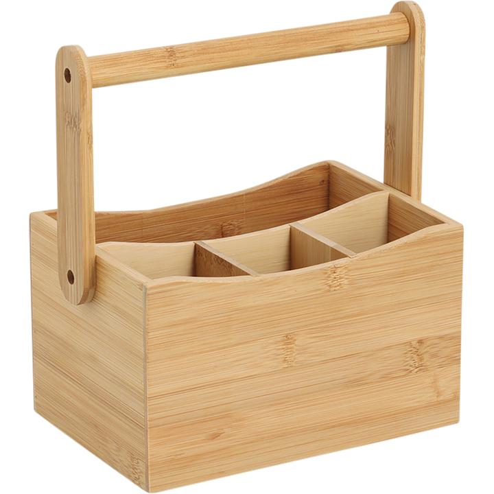 Actual product image Zeller Present Besteck- und Serviettenhalter Bambus 21.5x14x12/23 cm
