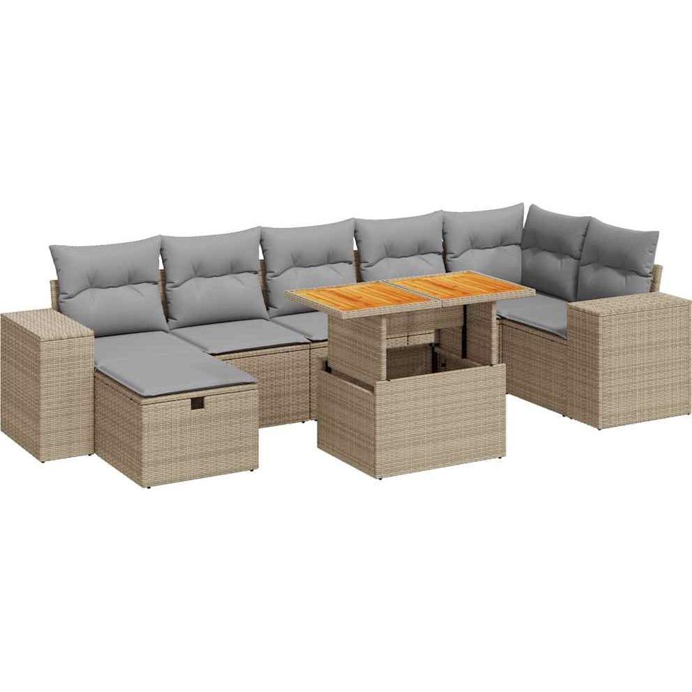 VidaXL, Gartenlounge, 10-tlg. Garten-Lounge-Set mit Kissen