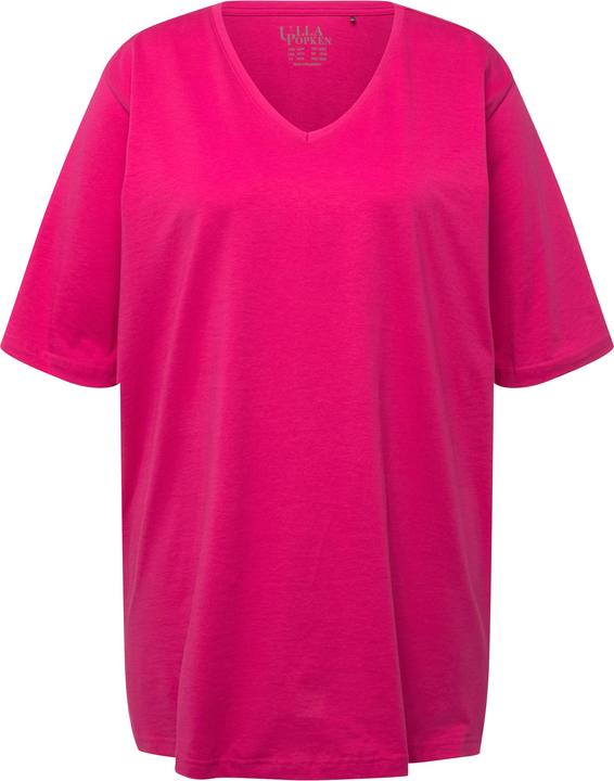 Image du produit Ulla Popken T-shirt coupe Relaxed Fit, décolleté en V et manches courtes (54)