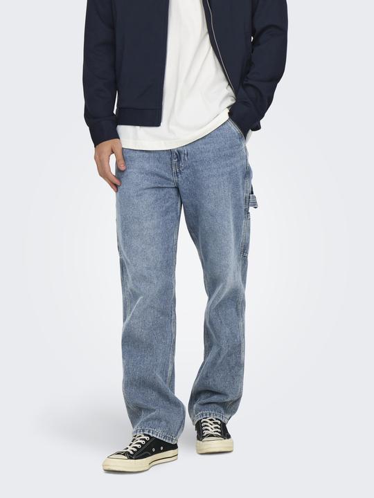Actual product image Only & Sons ONSEDGE mid waist straight cut jeans regular fit jeans (W31/L34)