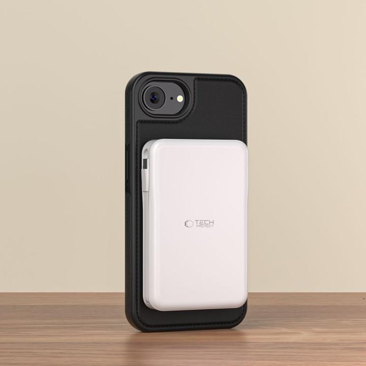 Produktbild Tech-Protect Wallet MagSafe iPhone 16e Case - Matte Black (Apple iPhone 16e)