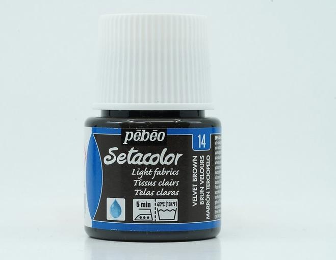 Immagine prodotto Pebeo Setacolor Tessuti Chiari (Marrone vellutato, 45 ml)