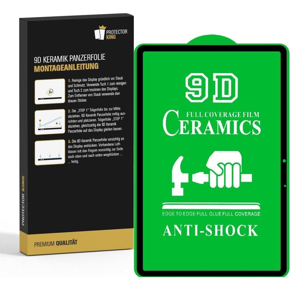 Thumbnail - Protectorking 3x Ceramic-Glass Full Cover HD Klar (3 Stück, Galaxy Tab S7), Tablet Schutzfolie