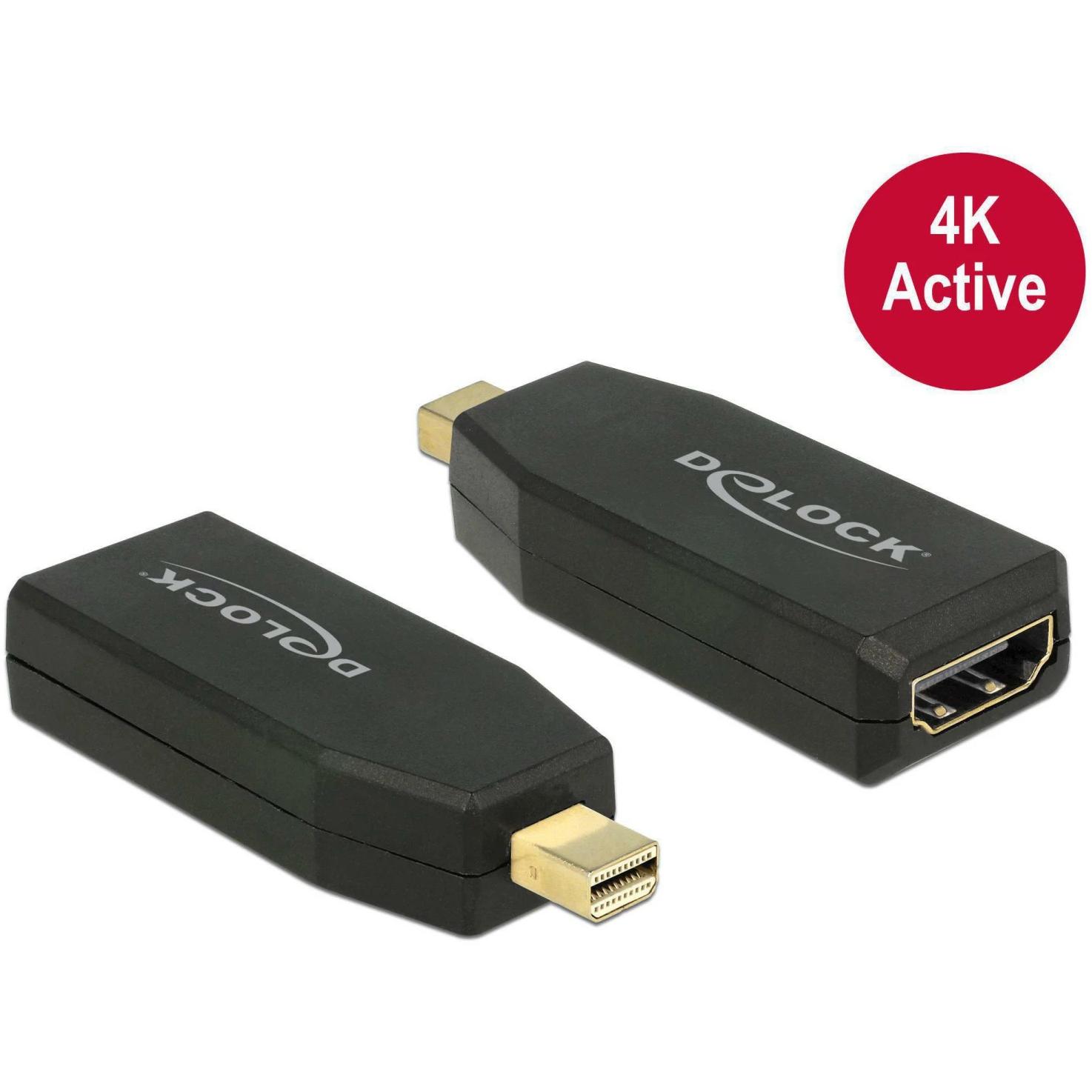 Thumbnail - Delock Mini DP zu (HDMI, 6.10 cm), Data + Video Adapter, Schwarz