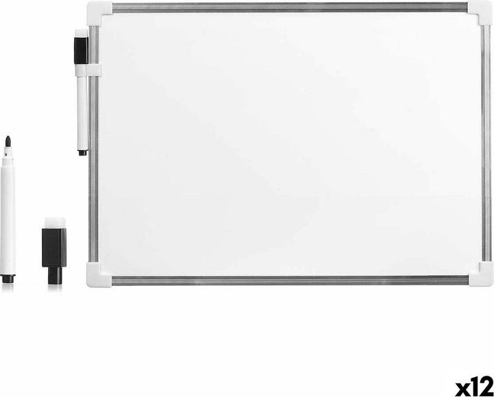 Produktbild Pincello Magnetisches Whiteboard mit Marker Weiss Aluminium 25 x 35 cm (12 Stück) (25 x 35 cm)
