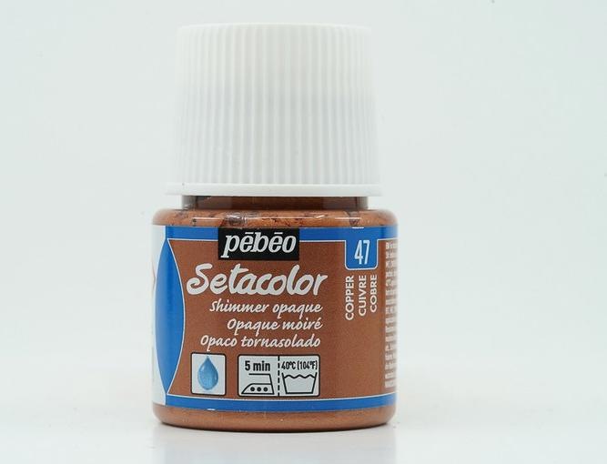 Actual product image Pebeo Setacolor Opaque (Shimmering Copper Light, 45 ml)