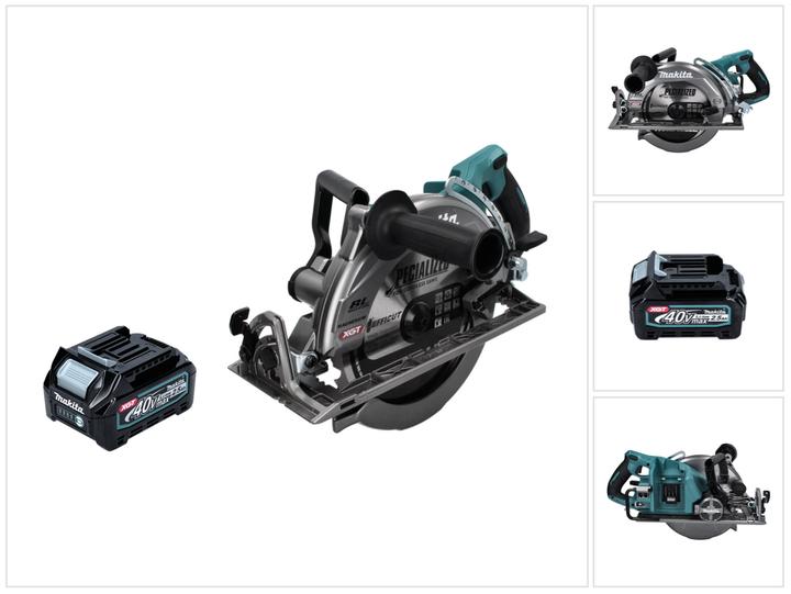 Makita RS 002 GD1 Sega circolare portatile a batteria 40 V max. 260 mm Brushless + 1x batteria 2,5 Ah -
