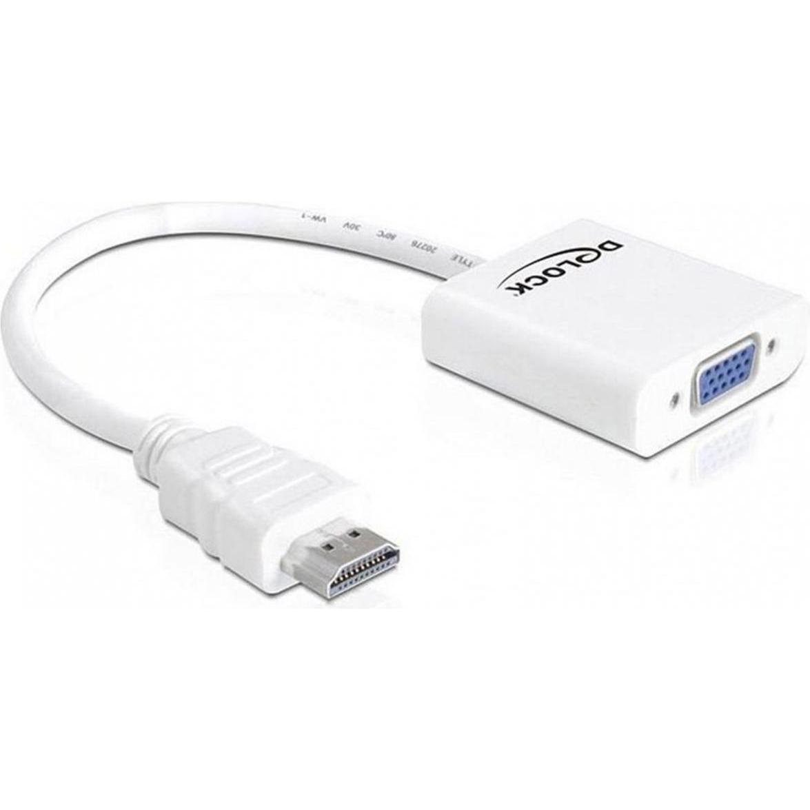 Thumbnail - Delock HDMI zu (VGA, 25.50 cm), Data + Video Adapter, Weiss