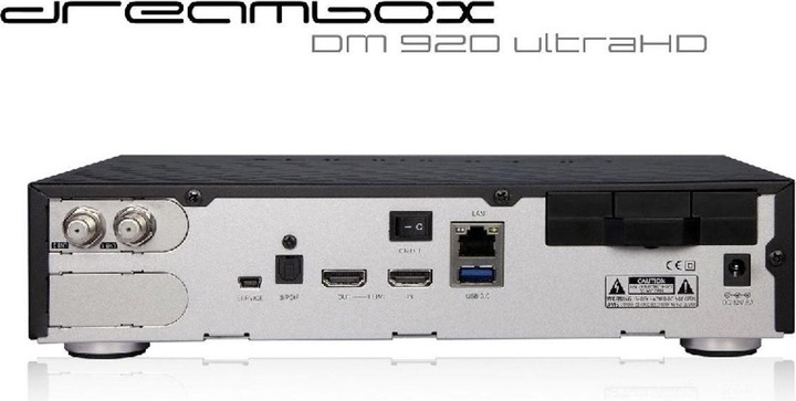 Actual product image Dreambox Dm 920 UHD 4k (8.19 GB, DVB-S2, CI+ slot, CI Shaft, Hard drive)