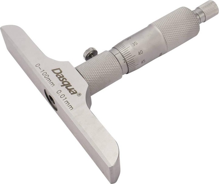 Immagine prodotto Dasqua 4611-8120 Micrometro di profondità con asta intercambiabile 100 mm (max) Lettura: 0,01 mm (mm)