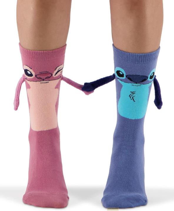 Actual product image Difuzed Lily & Stitch - Let's Hold Hands Novelty Socks (1 pack) - 35/38 (Single pack, 35 - 38)