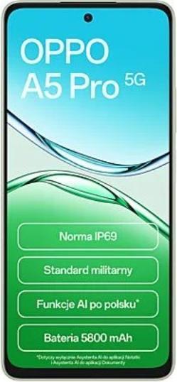 Image du produit OPPO A5 Pro 5G (256 Go, Green, Olive, 6.67", Double SIM, 5G)