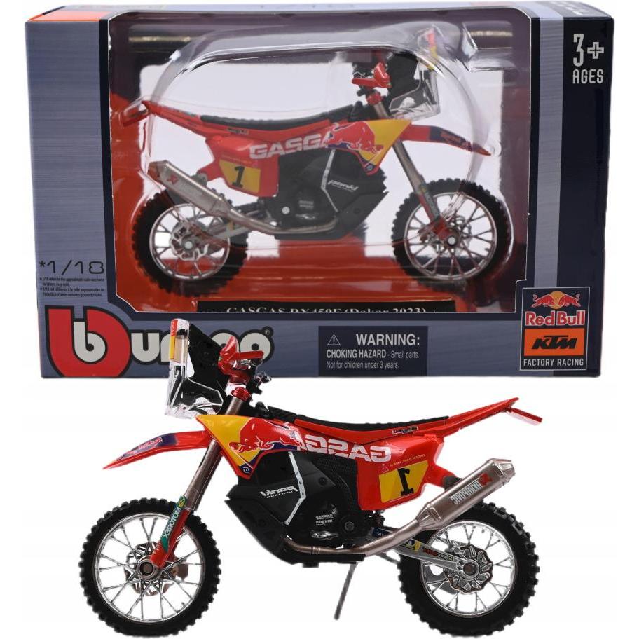 Bburago BBU 1:18 KTM Cycle Gasgas RX450F Dakar2023 51091