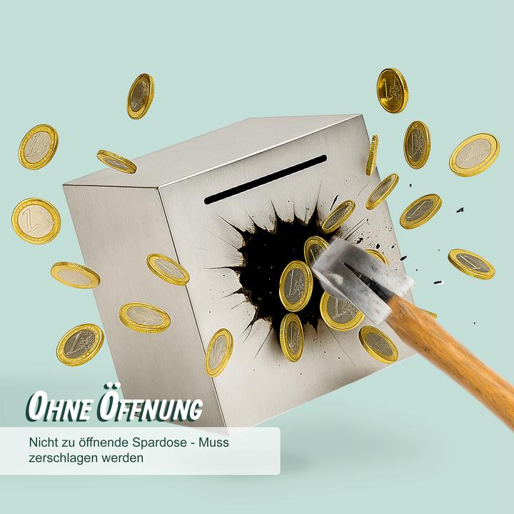 Actual product image Relaxdays Spardose nicht zum Öffnen (15 x 15 x 15 cm)