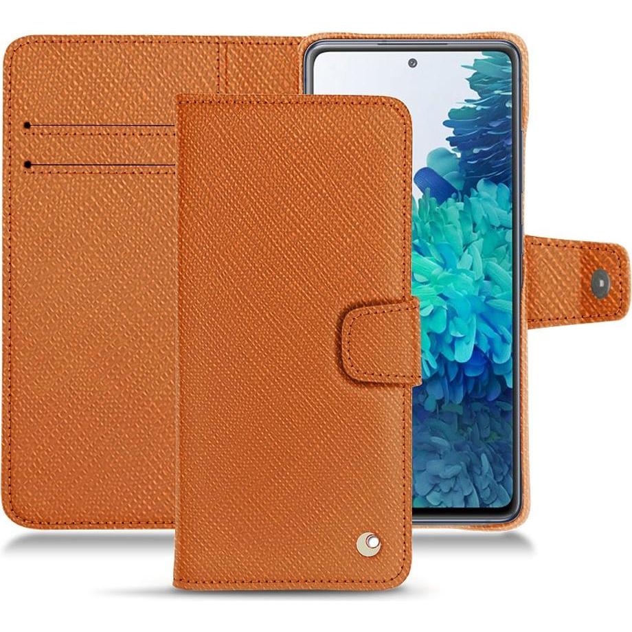 Noreve Lederschutzhülle (Samsung Galaxy S20 FE), Smartphone Hülle, Orange