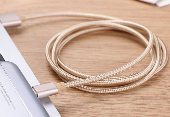 Immagine prodotto Hermex Anki Micro USB Metallo Cavo di ricarica Cavo dati 1m ORO (1 m, USB 3.0)