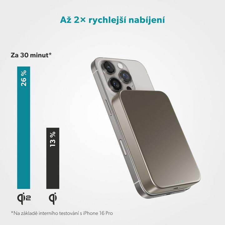 Produktbild Epico UltraPack Qi2 20W 10000mAh Titan / Powerbank / USB-C / Mag+ (10000 mAh, 20 W)