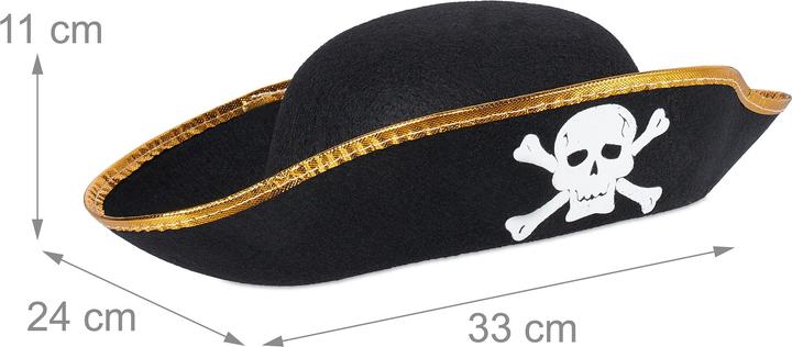 Image du produit Relaxdays 4x chapeau de pirate