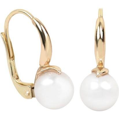 Brilio, Ohrringe, Elegant gold earrings with real pearls 745 235 001 00116 0000000