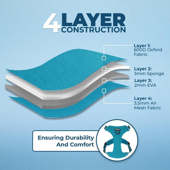 Immagine prodotto Voyager Verstellbares Hundegeschirr mit Reflektoren (S, Cane)