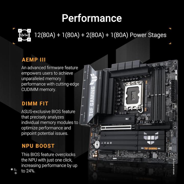 Produktbild ASUS TUF GAMING B860M-PLUS (Socket S1, Intel B860, mATX)