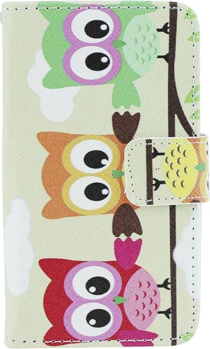 Actual product image König Design Protective cover mobile case (flip landscape) for mobile Nokia Lumia 530 Three owls on branch (Nokia Lumia 530)