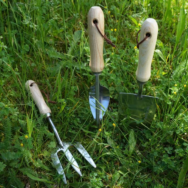 Actual product image Hermex Garden tool set 3-piece garden shovel flower fork weeder