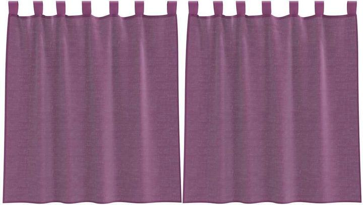 Produktbild vidaXL Voile Vorhänge mit Stangentaschen 2 Stk. Lila (140 x 140 cm)