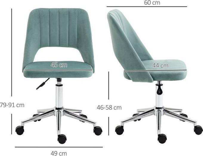 Produktbild Swisshandel24 Schreibtischstuhl, Höhenverstellbar Homeoffice Stuhl ohne Armlehne, Grün