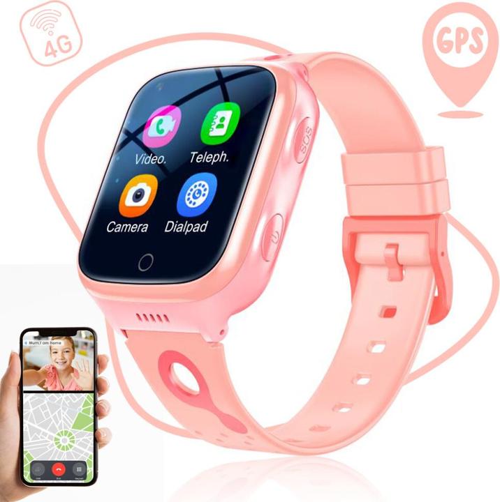 Actual product image Ishiva UFUZON Smartwatch Kinder-Pink (4G)