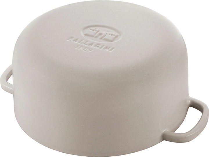 Immagine prodotto Ballarini Cocotte BELLAMONTE 22 cm rotonda da 3,0 litri in ghisa arrosto bianco (22 cm, Pirofila + casseruola, Ghisa)