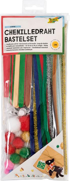 Folia Chenilledraad handwerkset WINTER, 199 stuks